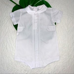 Vintage Alexis Baby Boy Christening Romper